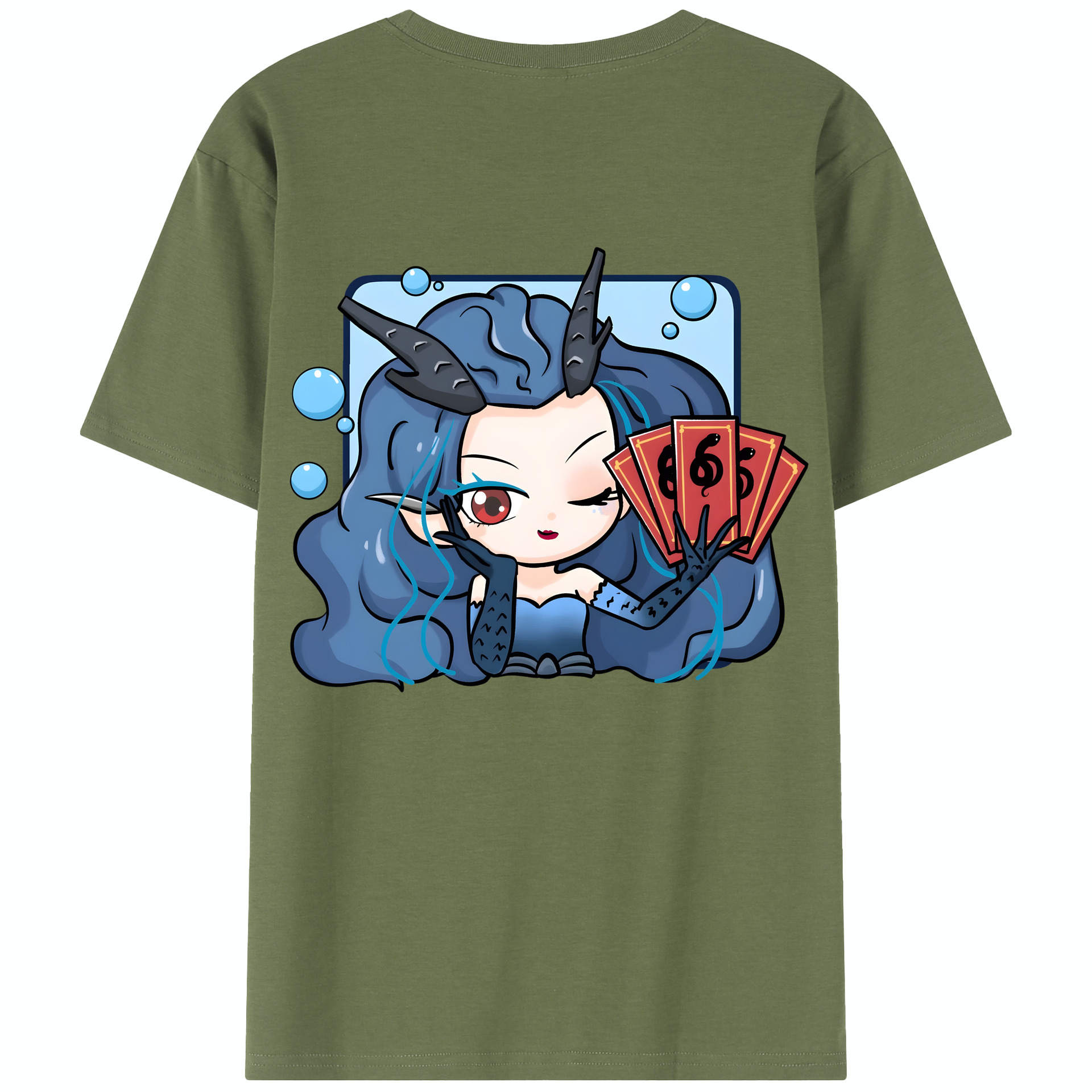 （画像用） Ne Zha 2 ナタ 魔童の大暴れ 綿100％半袖Tシャツ（背面プリント）